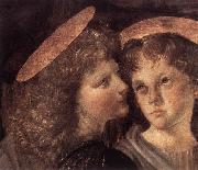 LEONARDO da Vinci The Baptism of Christ (detail) sg oil painting